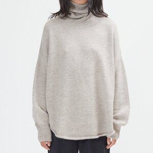Lauren Manoogian, Dovetail Turtleneck Sweater, Marl, Size 3